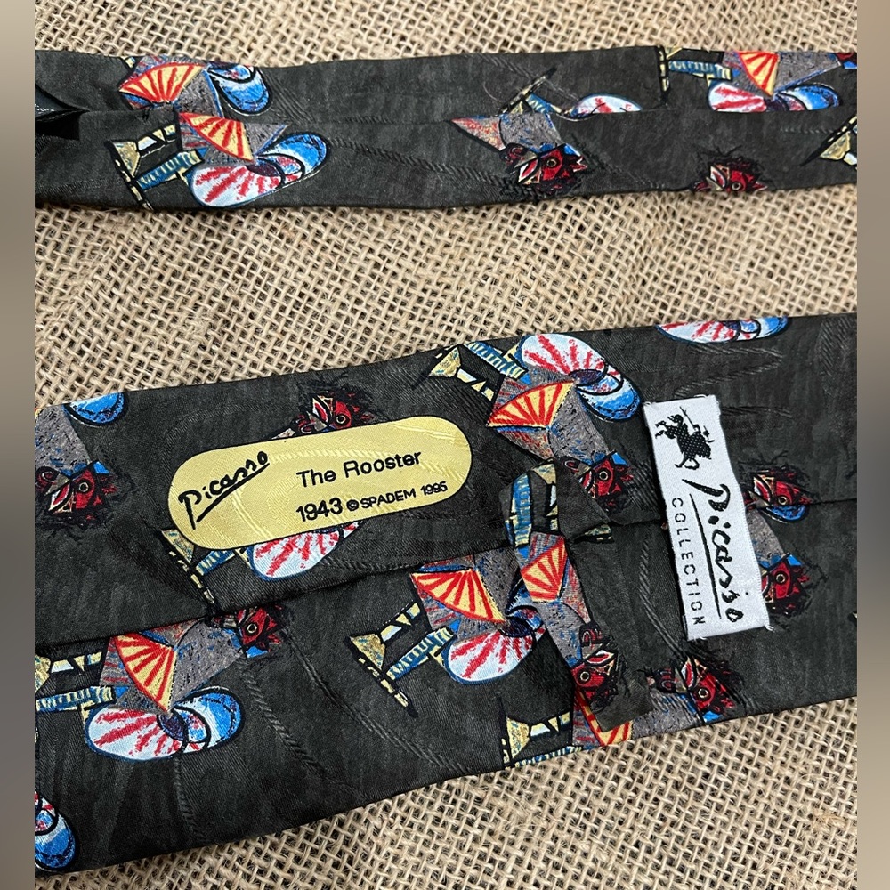 Vintage 90’s Necktie Picasso Collection “The Rooster” 1995 Silk Tie
